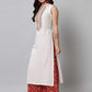 Kalini Women White Embroidered Thread Work Kurta - Swadesiicart