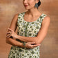 Aks Floral Printed Pure Cotton Straight Kurta with Trousers