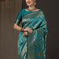 Saree Mall Woven Design Zari Silk Blend Banarasi Saree | Swadesiicart