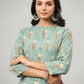 Juniper Women's Green Printed A-Line Kurta | Swadesiicart