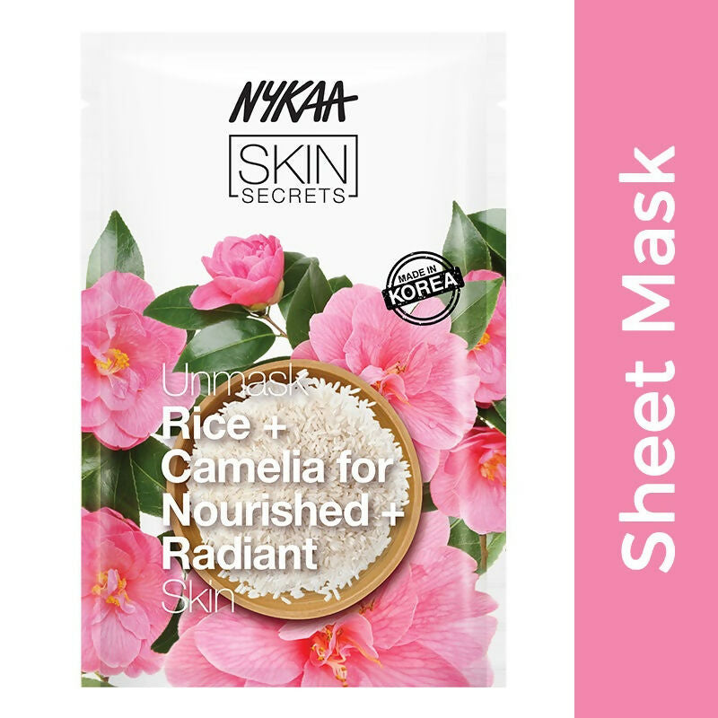 Nykaa Skin Secrets Exotic Indulgence Rice + Camellia Sheet Mask For Nourished & Radiant Skin - Swadesiicart