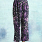 trueBrowns Black Printed Velvet Pant | Swadesiicart
