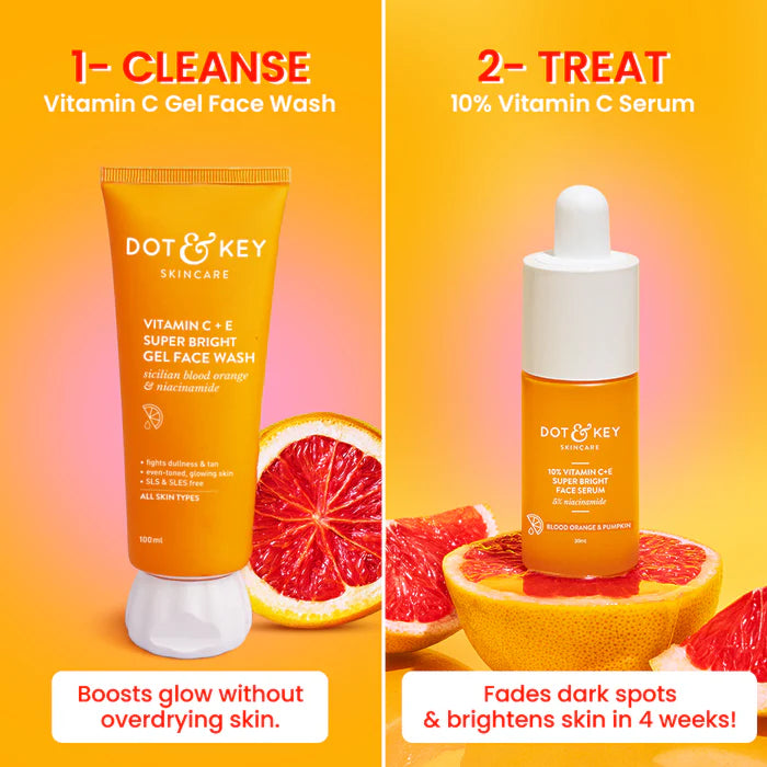 Dot & Key CSMS (Cleanser, Serum, Moisturizer, Sunscreen) Vitamin C Combo | Swadesiicart