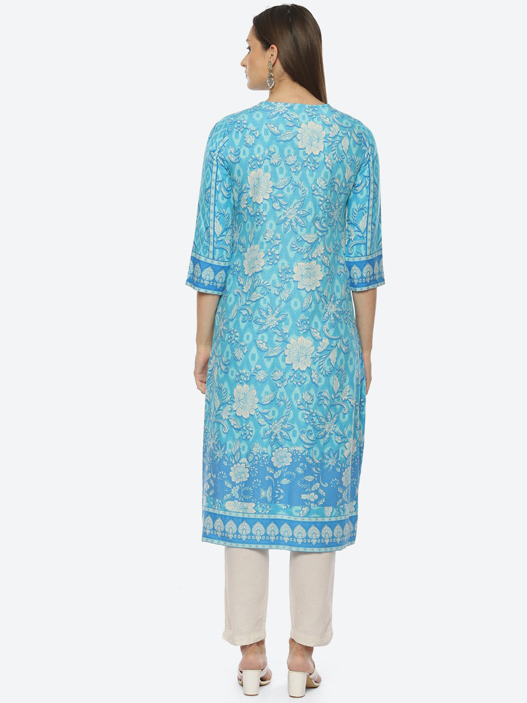 Biba Women Ethnic Motifs Printed Kurta - Swadesiicart