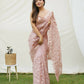 Vamsee Brown Organza Saree - Swadesiicart