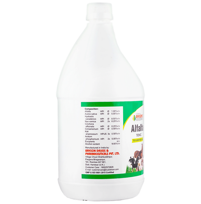 Bakson's Homeopathy Alfalfa Tonic For Veterinary Use - Limited Time Offer - Swadesiicart