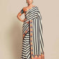 Black Bright Moss Designer Digital Printed Party Wear Saree - Be Verly