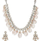 Blush Pink Kundan Choker with Earrings- Ruby Raang | Swadesiicart