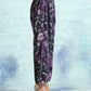 trueBrowns Black Printed Velvet Pant | Swadesiicart