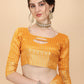 Kalini Mustard Woven Design Embellished Zari Silk Blend Banarasi Saree | Swadesiicart
