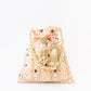 NR By Nidhi Rathi Peach-Coloured & White Embroidered Potli Clutch - Swadesiicart