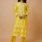 HOUSE OF KARI Floral Embroidered Chanderi Silk Chikankari Kurta | Swadesiicart