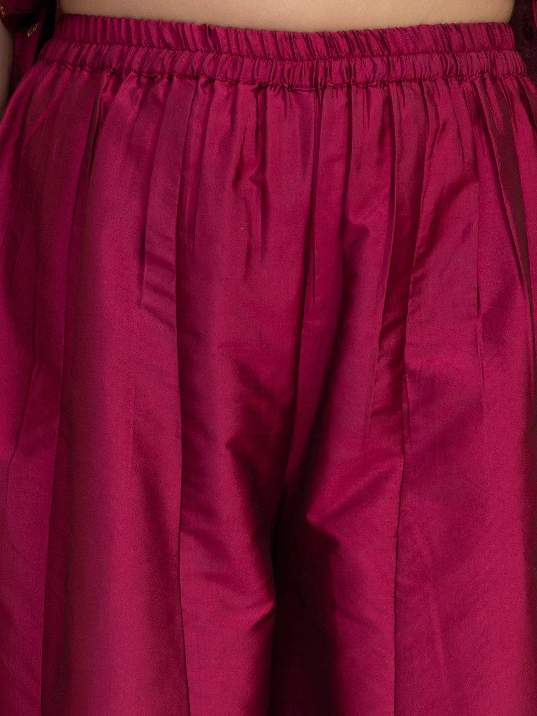 NOZ2TOZ Burgundy Embroidered Kurta with Sharara & With Dupatta For Girls | Swadesiicart