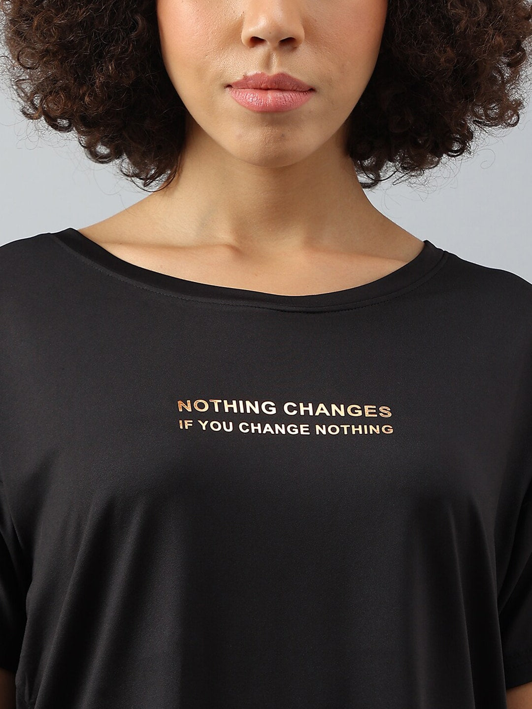 MKH Women Typography Printed Dri-FIT Sports T-shirt - Swadesiicart