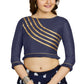 Aastha Fashion Women's Navy Blue Art Silk Designer Party Wear Readymade Blouse