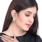 Yellow Chimes Silver-Toned & Pink Quirky Butterfly Studs Earrings - Swadesiicart