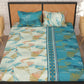 Story@home Blue & White Floral Microfiber 180 TC Queen Bedsheet With 2 Pillow Covers - Swadesiicart