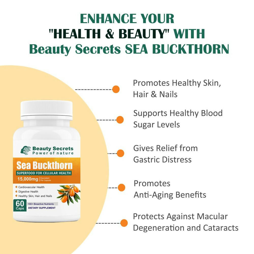 Beauty Secrets Himalayan Sea Buckthorn Capsules - Swadesiicart