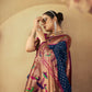 Vishnu Weaves Women's Navy-Blue Paithani Silk Saree with Blouse - Swadesiicart