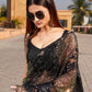 Tikhi Imli Sequinned Satin Saree | Swadesiicart