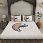 JAIPUR FABRIC Off White & Red Printed 240 TC Cotton King Bedsheet with 2 Pillow Covers | Swadesiicart