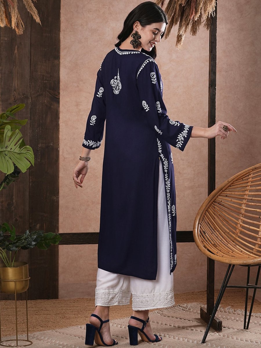 ADA Women Ethnic Motifs Printed Thread Work Kurta