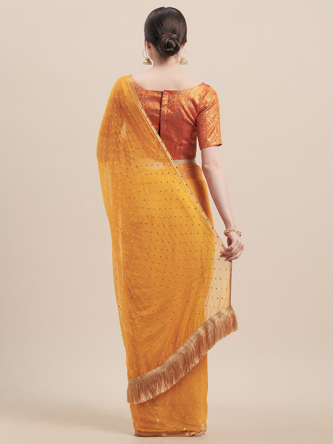 Tikhi Imli Embellished Mukaish Saree | Swadesiicart