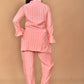 Morchari Women And Hand Embroidery Co-Ords-Peach - Swadesiicart