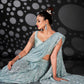 Tikhi Imli Blue Woven Design Ready to Wear Saree | Swadesiicart