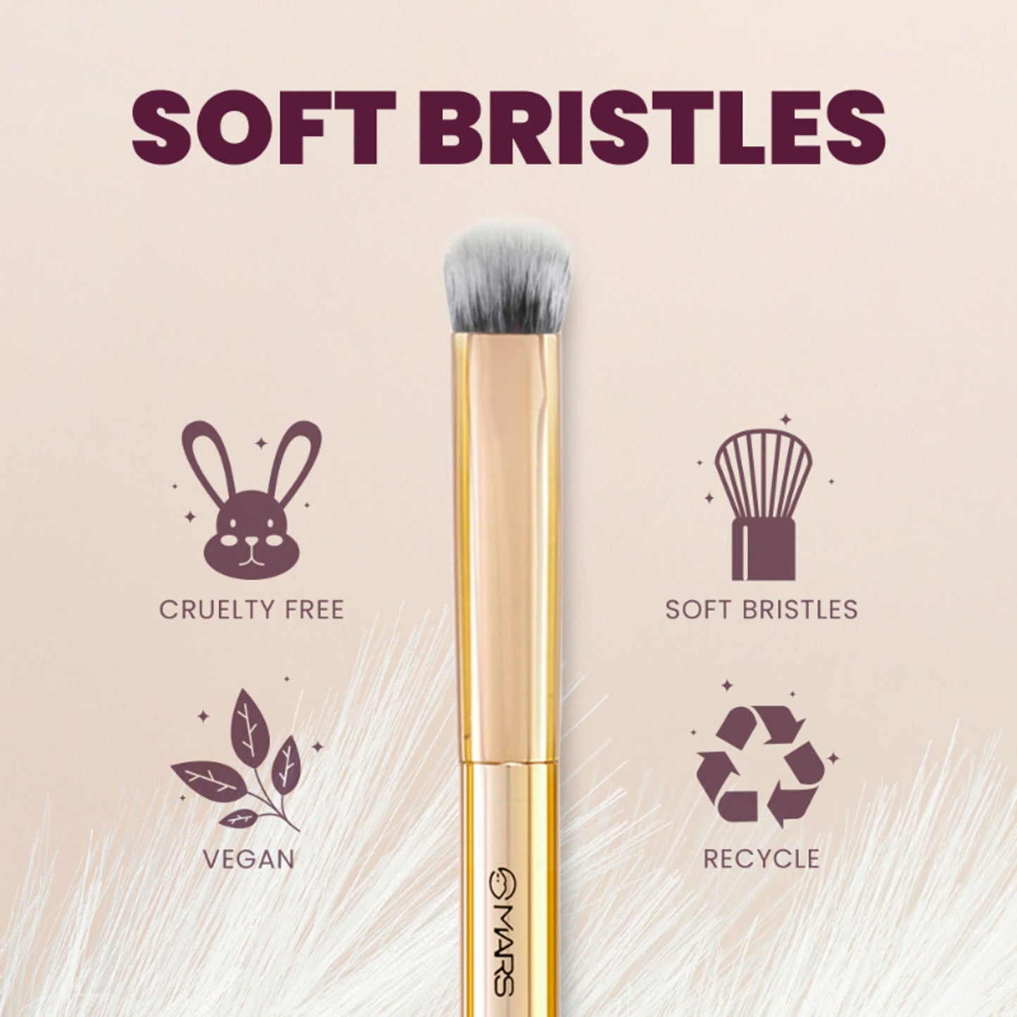 MARS Cosmetics Artist's Arsenal Flat Eyeshadow Brush - Swadesiicart