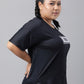 MKH Plus Size Typography Printed Relaxed Fit Dri-FIT T-shirt - Swadesiicart