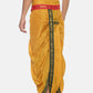 Sethukrishna Men Mustard Yellow Solid Readymade Dhoti Pant | Swadesiicart