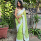 Vamsee Palak Saavi Green Organza Saree - Swadesiicart