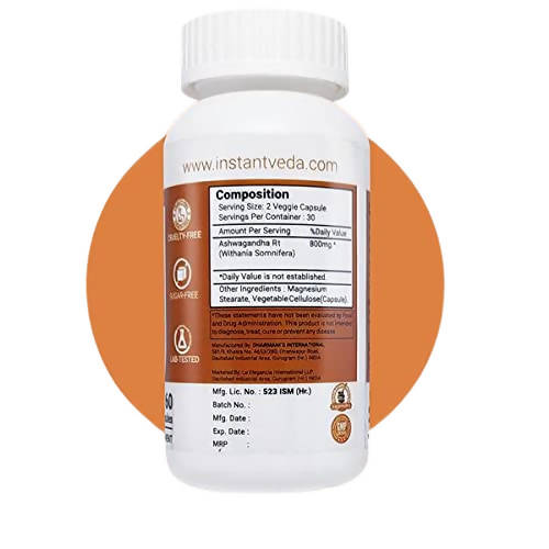 Instant Veda Ashwagandha Capsules - Swadesiicart