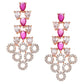 Saraf RS Jewellery Rose Gold-Polished Red AD-Studded Jewellery Set - Swadesiicart