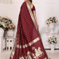 Anaita Brown kochi Silk With Bandhej Weaving Saree With Blouse
