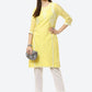 Biba Women Yellow Ethnic Motifs Embroidered Chikankari Kurta | Swadesiicart