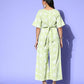 Ahalyaa Printed Cotton Basic Jumpsuit | Swadesiicart