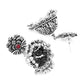 Yellow Chimes Silver-Plated Kolhapuri Peacock Design Jhumkas Earrings | Swadesiicart