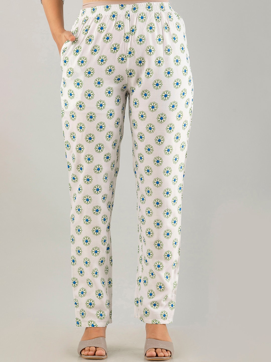 Kalini Floral Printed Pleated Gotta Patti Kurta with Trousers - Swadesiicart