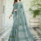 Shree Shyam Fashion Linen Sea Green Saree