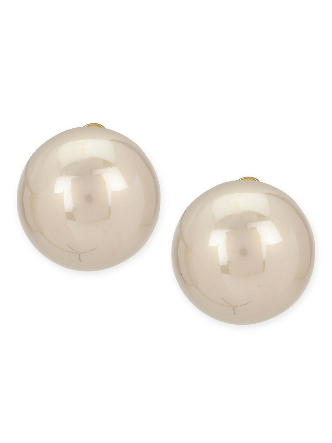 Grey Shine Pearl Studs- Ruby Raang | Swadesiicart