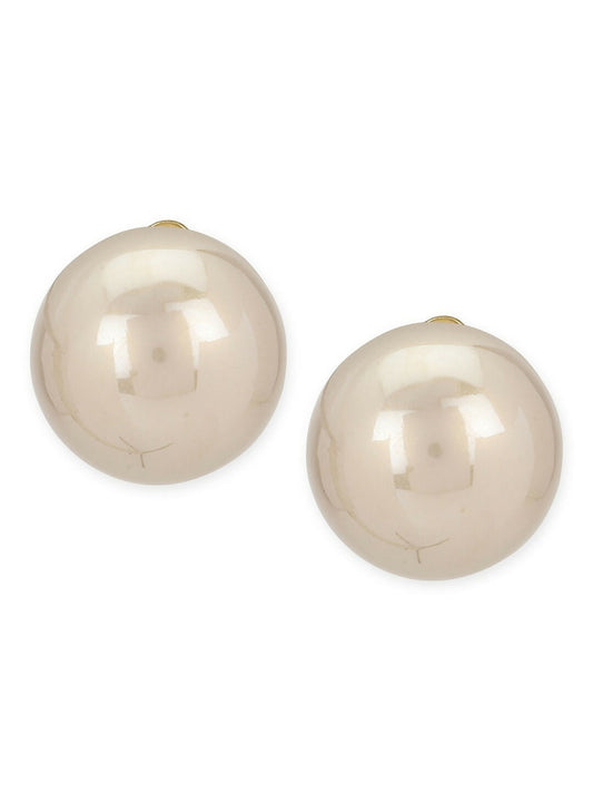 Grey Shine Pearl Studs- Ruby Raang | Swadesiicart