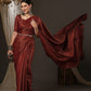 Saree Mall Maroon Woven Design Zari Silk Blend Banarasi Sarees | Swadesiicart