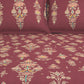 SPACES Aurum Red Ethnic Motifs Pure Cotton 140 TC Queen Bedsheet with 2 Pillow Covers - Swadesiicart