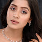 Saraf RS Jewellery Rose Gold-Polished White AD-Studded Jewellery Set - Swadesiicart