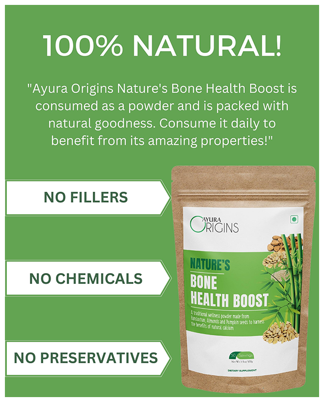 Ayura Origins Nature's Bone Health Boost Powder - Swadesiicart