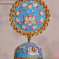 Sky Blue Round Shape Ethnic Meenakari Jhumki Earrings By House of Ree - Swadesiicart