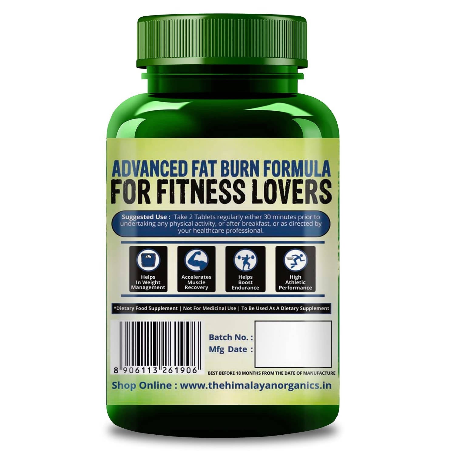 Himalayan Organics L Carnitine 2000mg/Serving Tablets | Swadesiicart