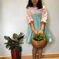 ArthLife Green And Pink Net Dress